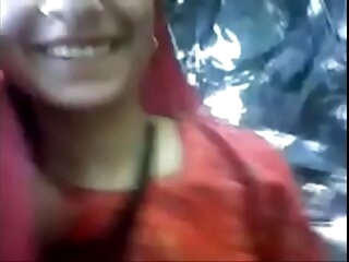 Indian Desi Village Girl Fucked away from BF encircling Jungle Porn Video